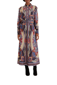 Robe longue Energy à découpe - Multicolore