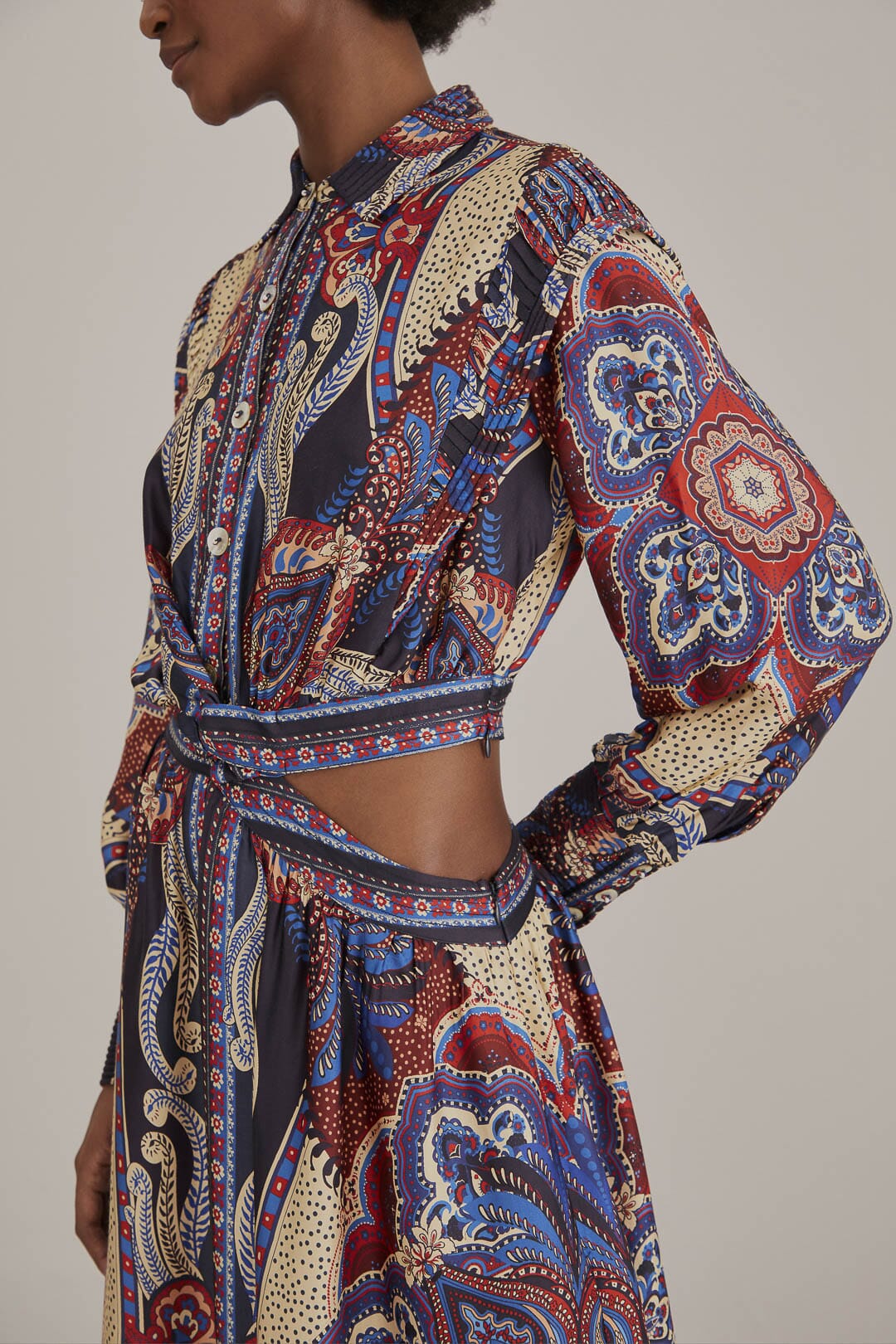 Robe longue Energy à découpe - Multicolore