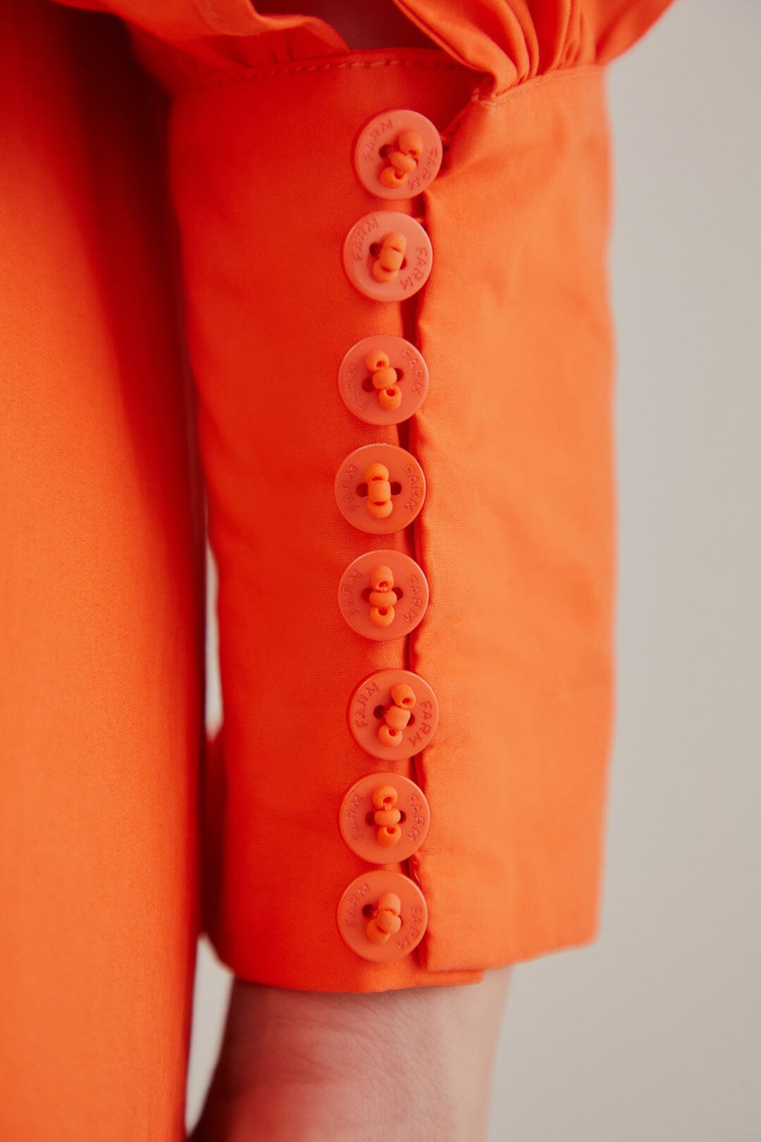 Robe courte à dos nu en coton - Orange