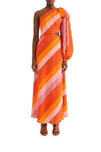 Robe longue rayée Party Stripes - Multicolore