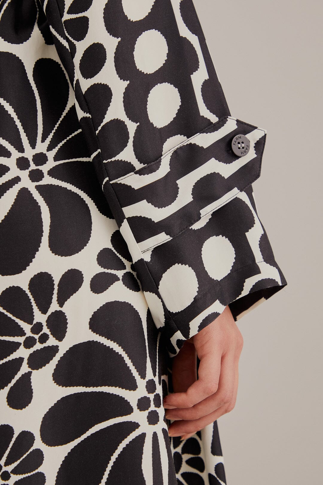 Robe midi nuisette Palermo à manches longues - Noir