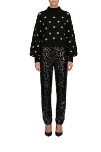 Pantalon à sequins - Noir