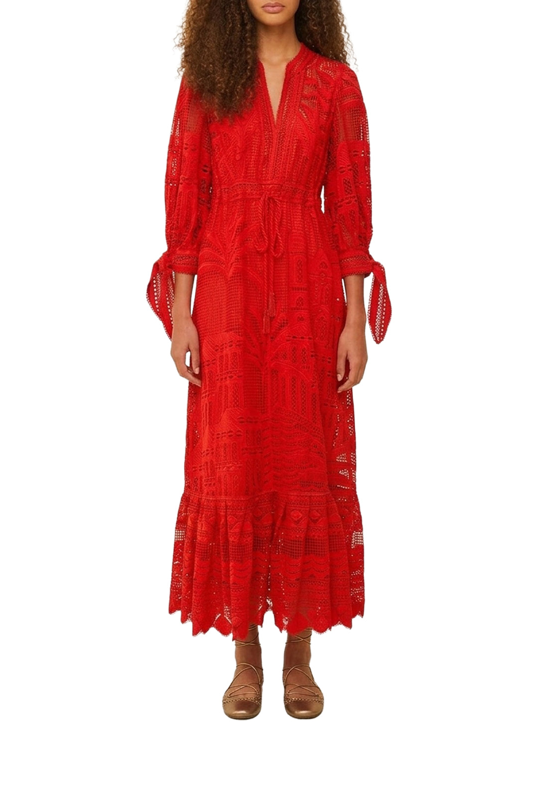 Robe longue Morada Boa - Rouge