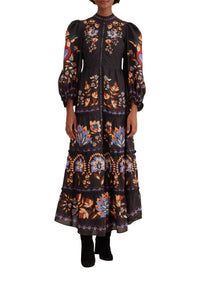 Robe longue à manches longues - Noir