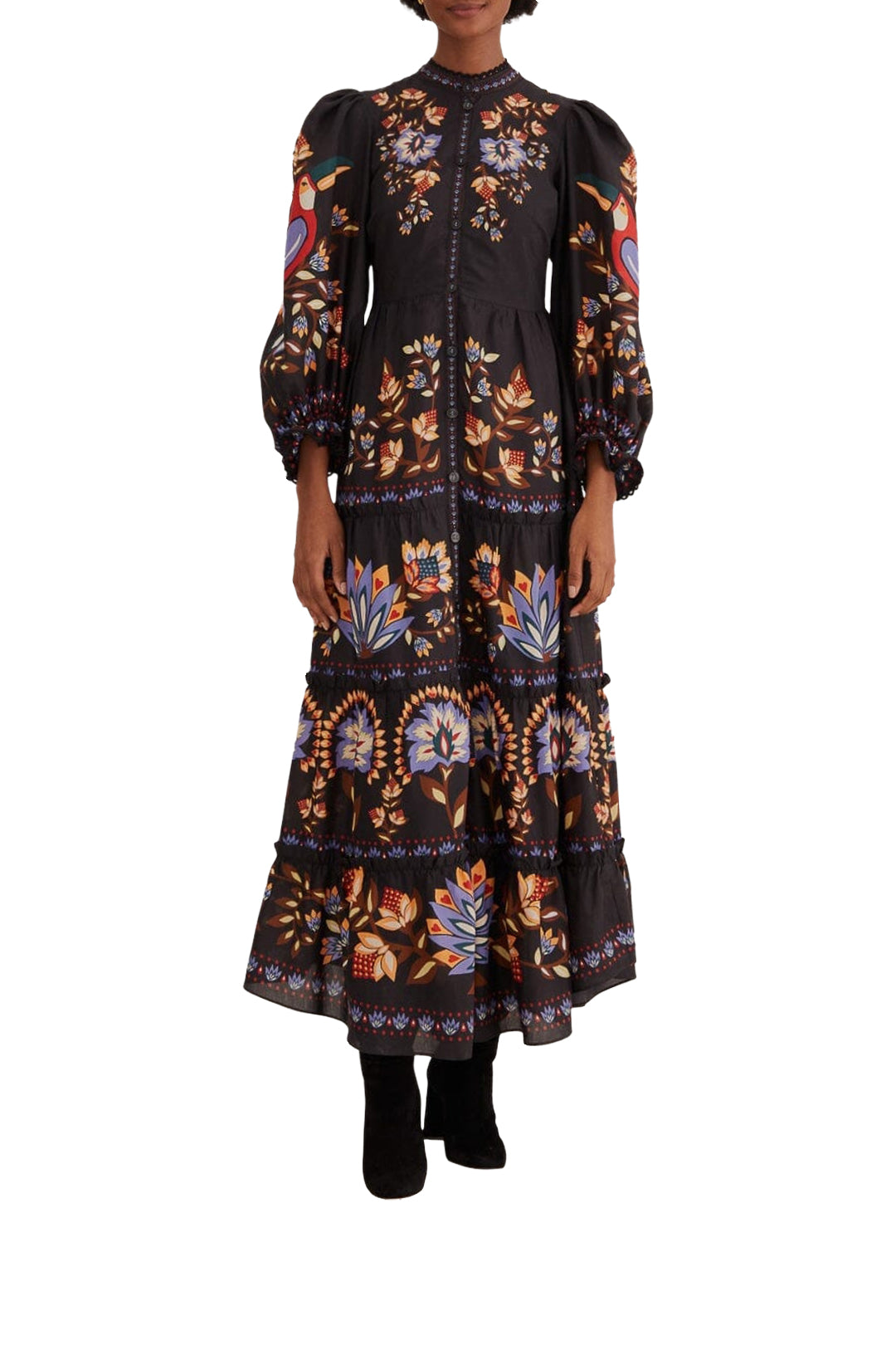 Robe longue à manches longues - Noir