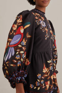 Robe longue à manches longues - Noir