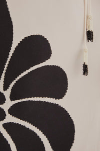 Robe longue Palermo à manches longues et découpes - Noir