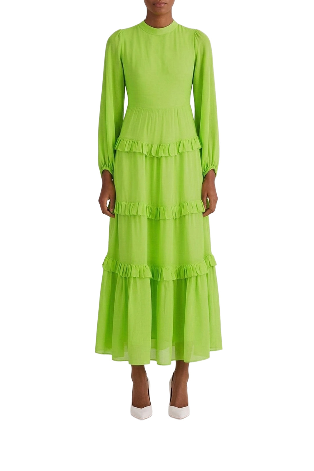 Robe longue Neon à manches longues - Vert