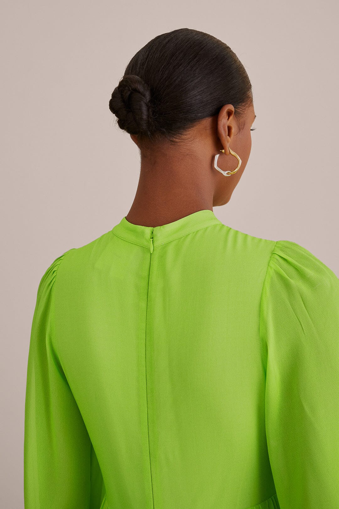 Robe longue Neon à manches longues - Vert