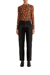Blouse Desire Léopard en tulle - Marron