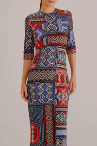 DJV_Rauti Multicolor Robes midi - Rauti Multicolor