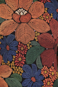 DJV_Stitched Flowers Black Robes midi - Stitched Flowers Black