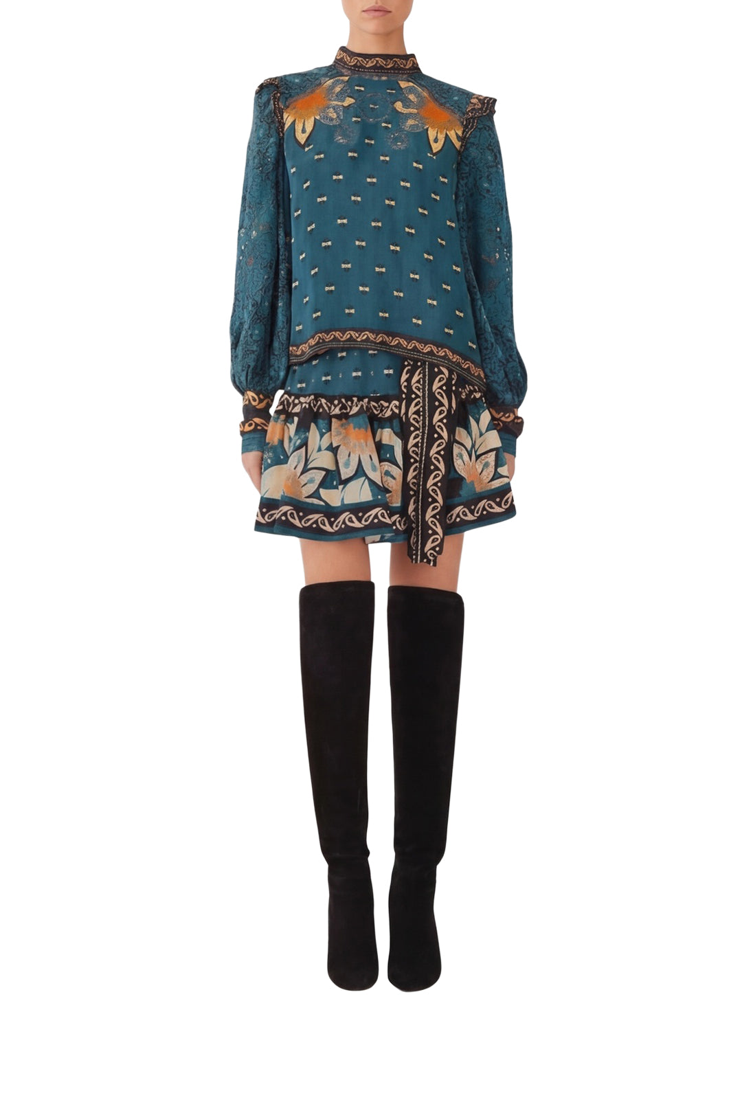 Blouse Ainika Chill à manches longues - Bleu