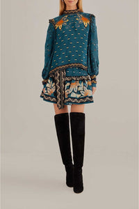 Blouse Ainika Chill à manches longues - Bleu