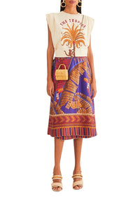 T-shirt The Tropics Pleat en coton - Beige
