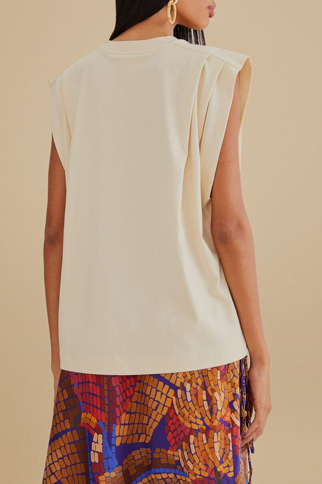 T-shirt The Tropics Pleat en coton - Beige