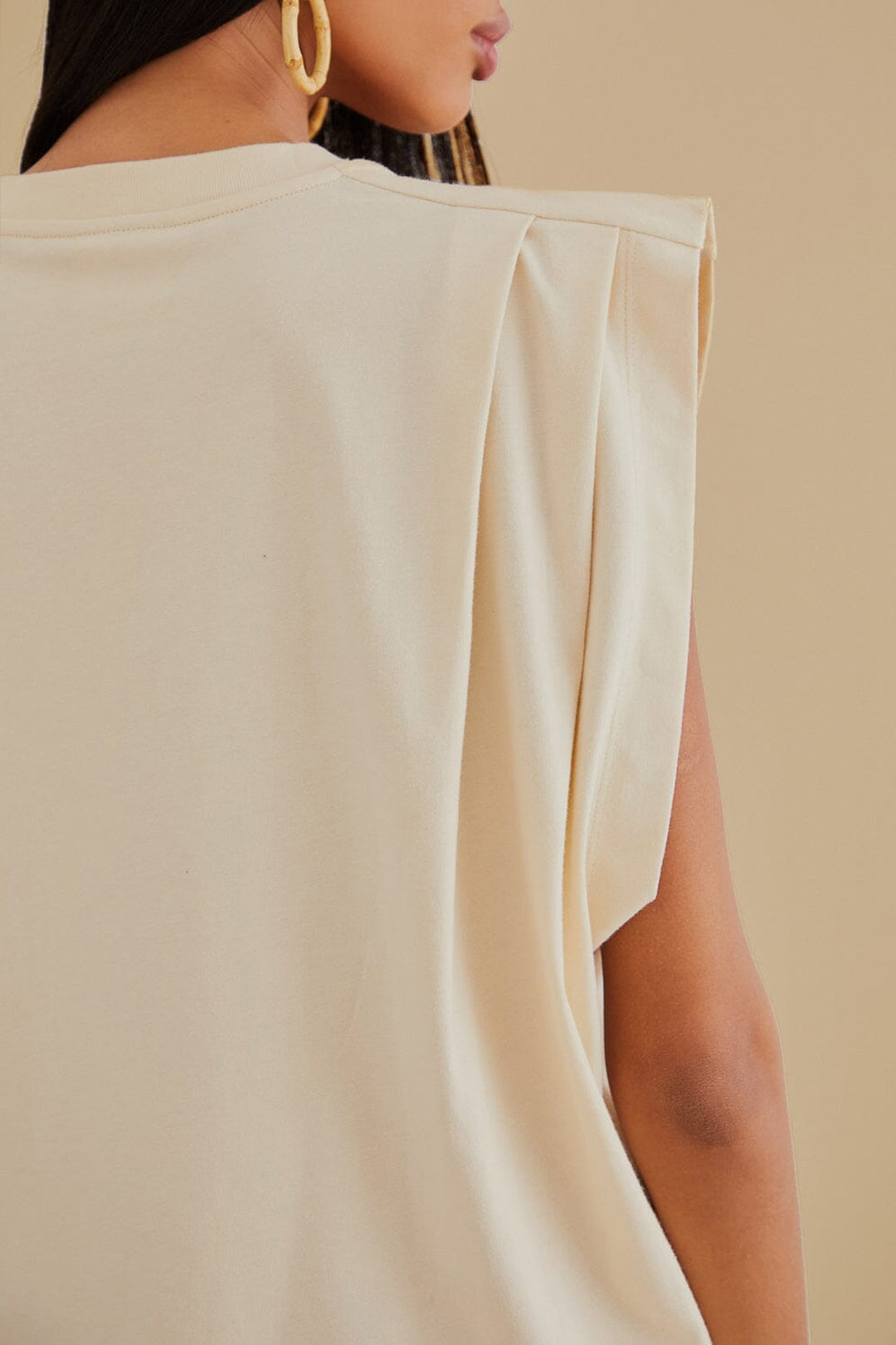 T-shirt The Tropics Pleat en coton - Beige