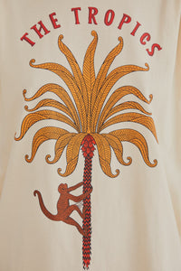 T-shirt The Tropics Pleat en coton - Beige