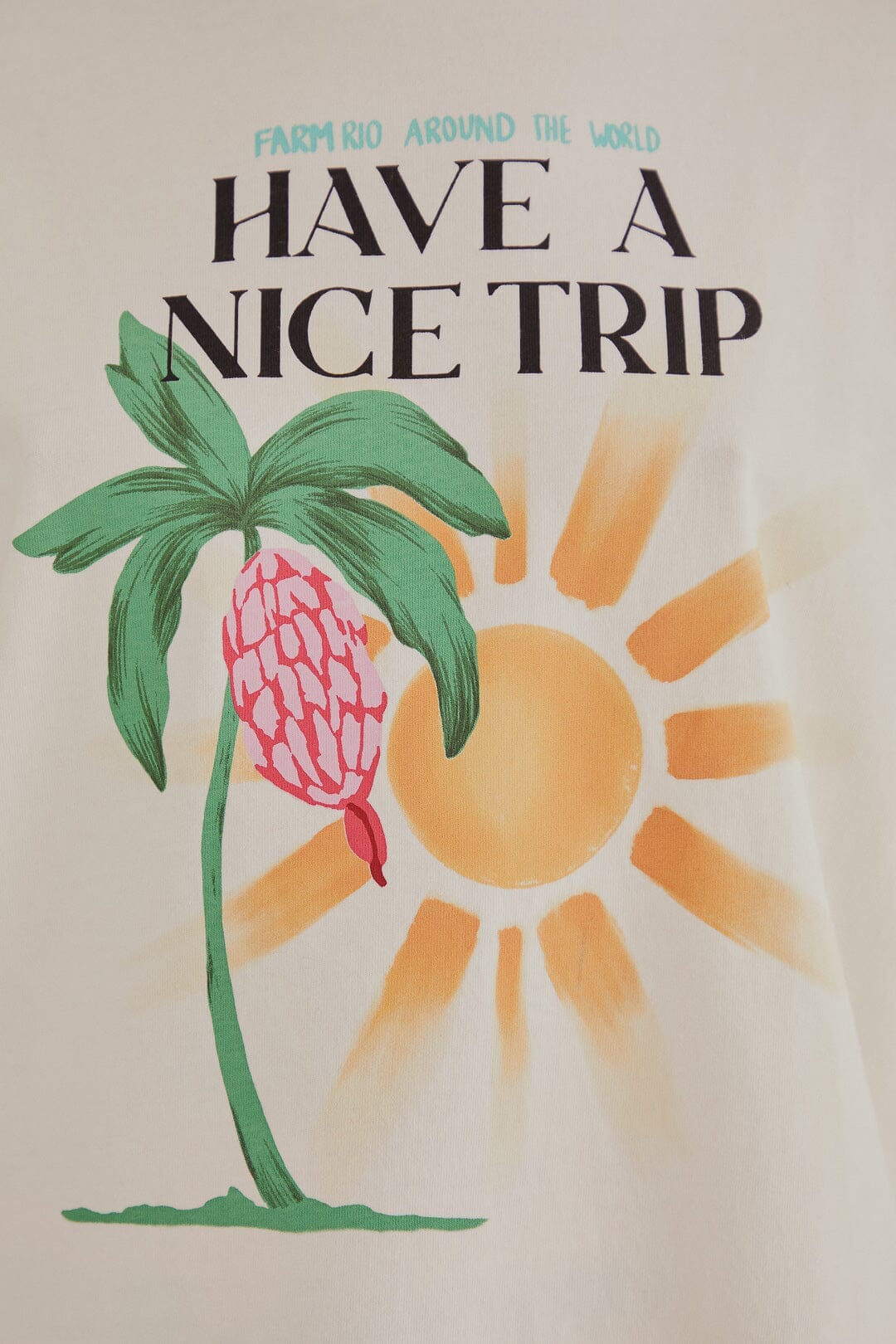T-shirt Have A Nice Trip en coton - Blanc