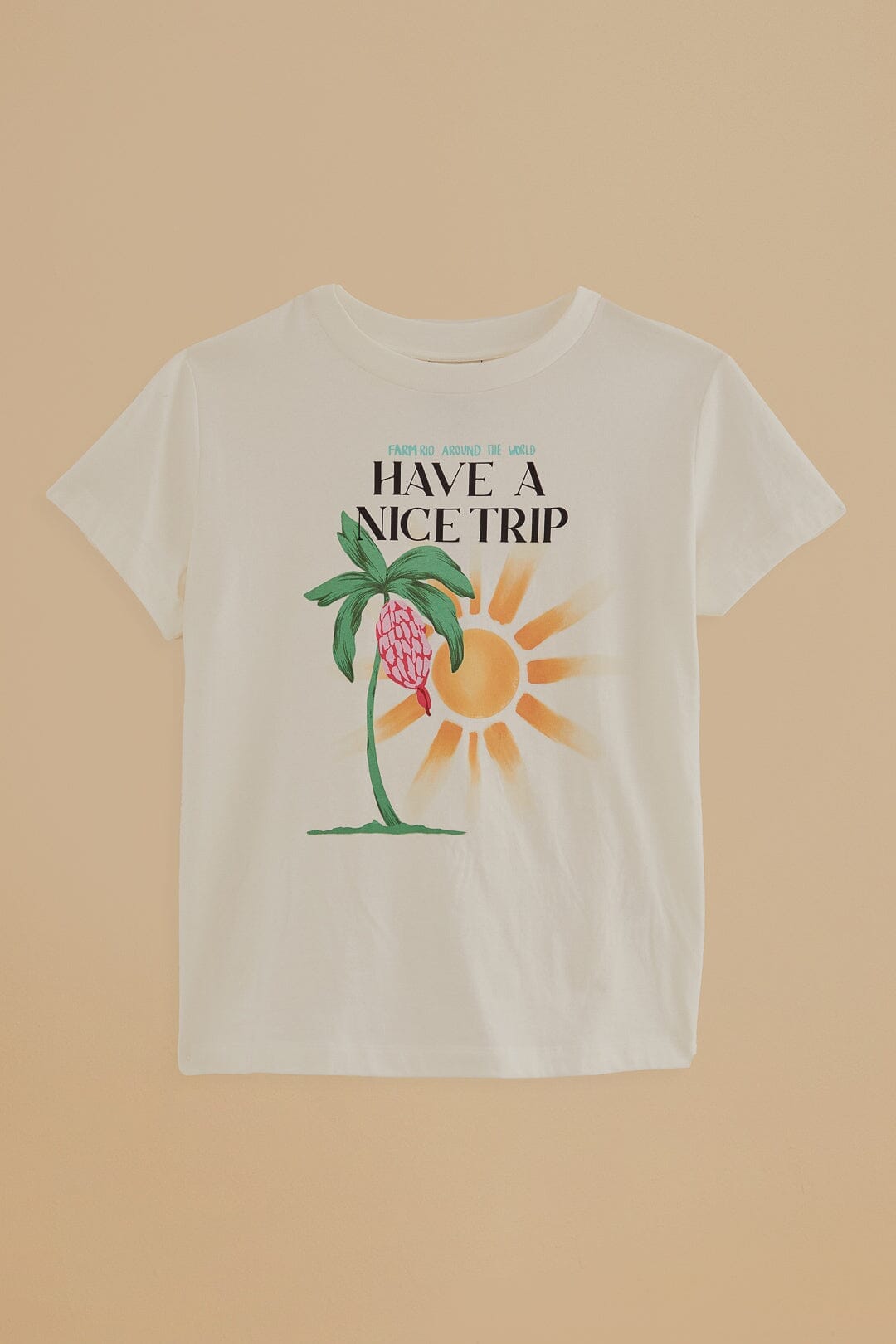 T-shirt Have A Nice Trip en coton - Blanc