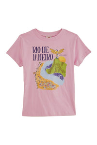 T-shirt coupe Rio de Janeiro en coton - Rose