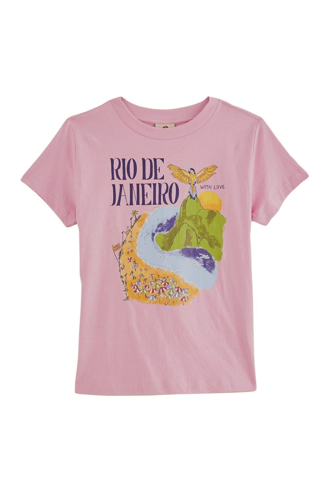 T-shirt coupe Rio de Janeiro en coton - Rose