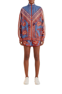 Lace Garden Windbreaker Jacket - Blue