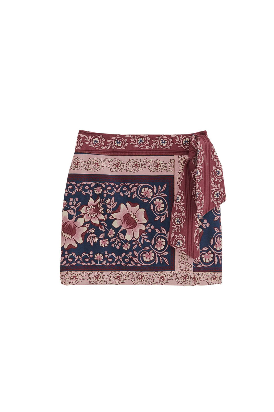 Jupe Ainika à nouer en coton - Rose