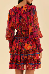 Robe courte Tropical Tapestry - Multicolore