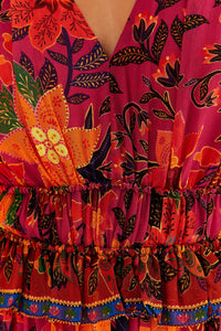 Robe courte Tropical Tapestry - Multicolore