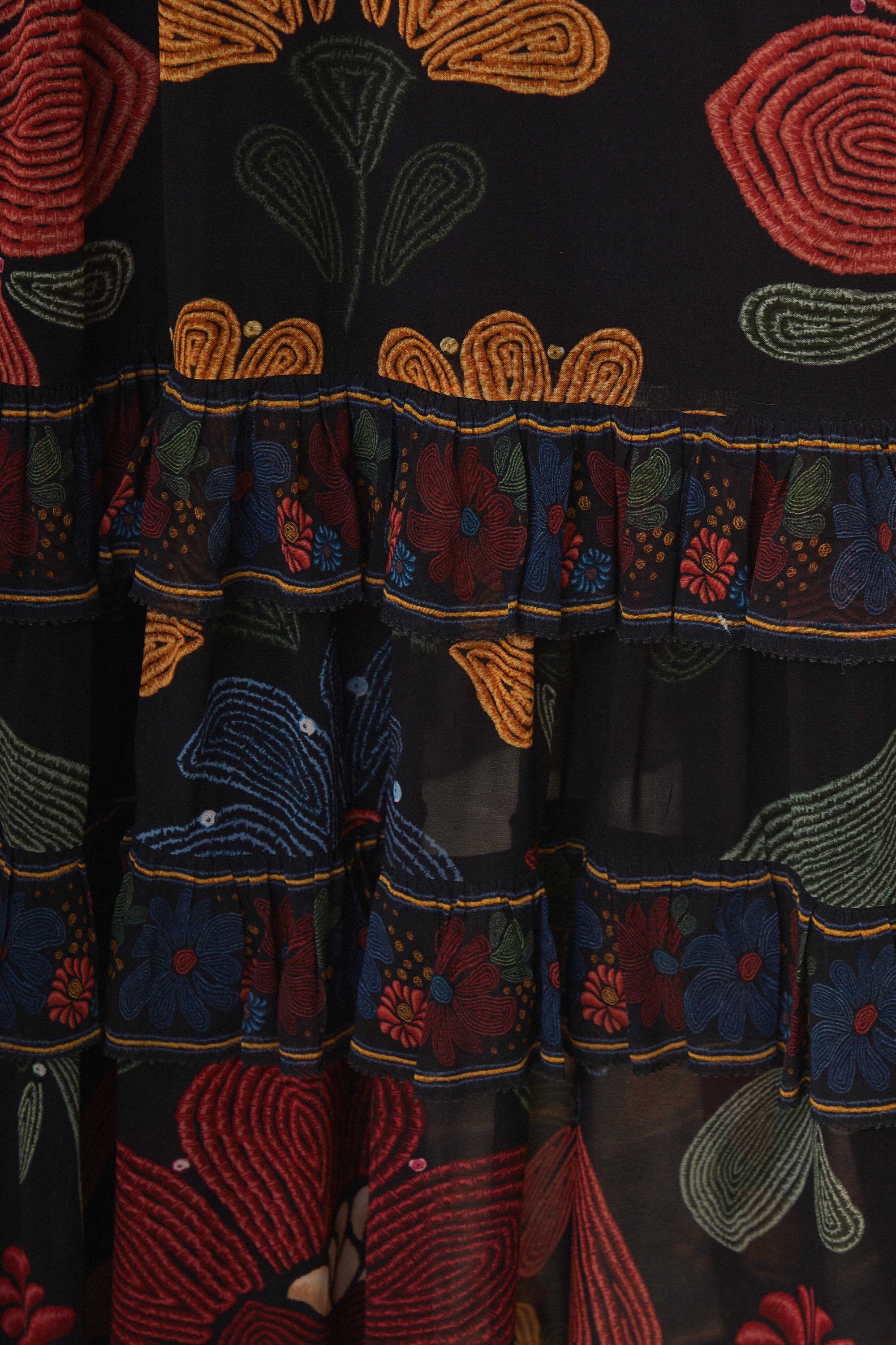 Robe longue à manches courtes - Noir