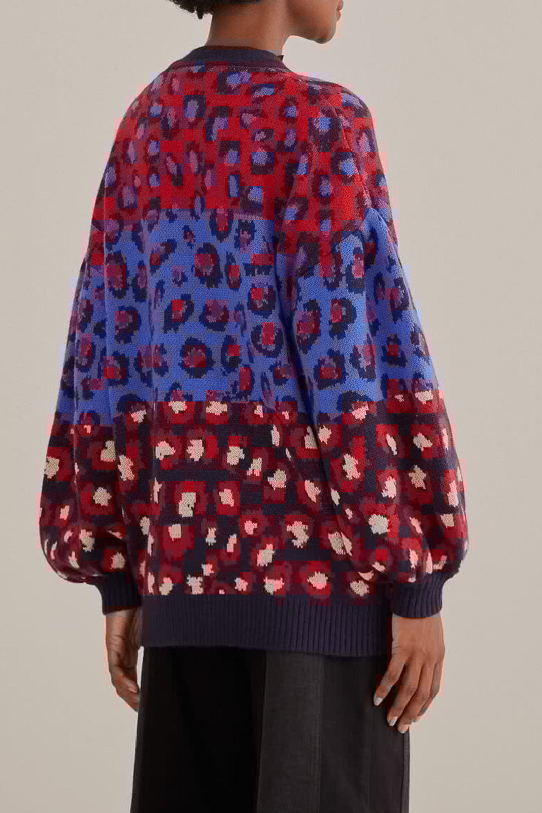DJV_Mixed Leopards Navy Multi Cardigans & Pulls - Mixed Leopards Navy Multi