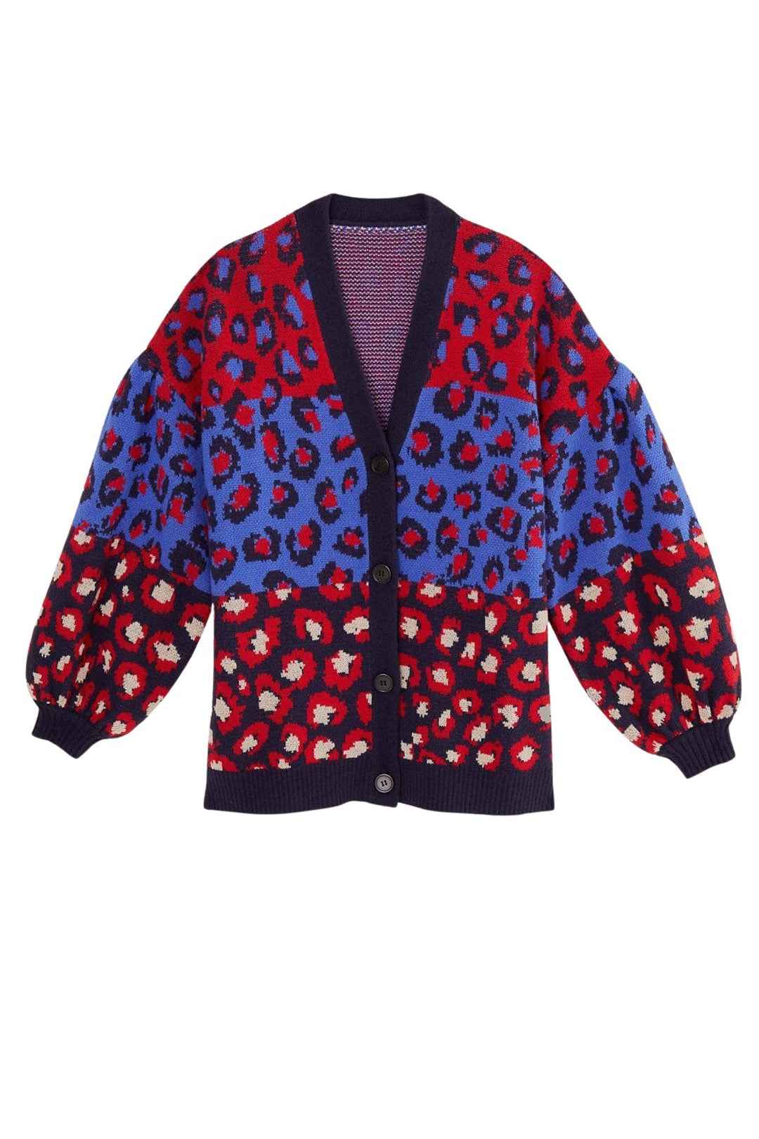 DJV_Mixed Leopards Navy Multi Cardigans & Pulls - Mixed Leopards Navy Multi
