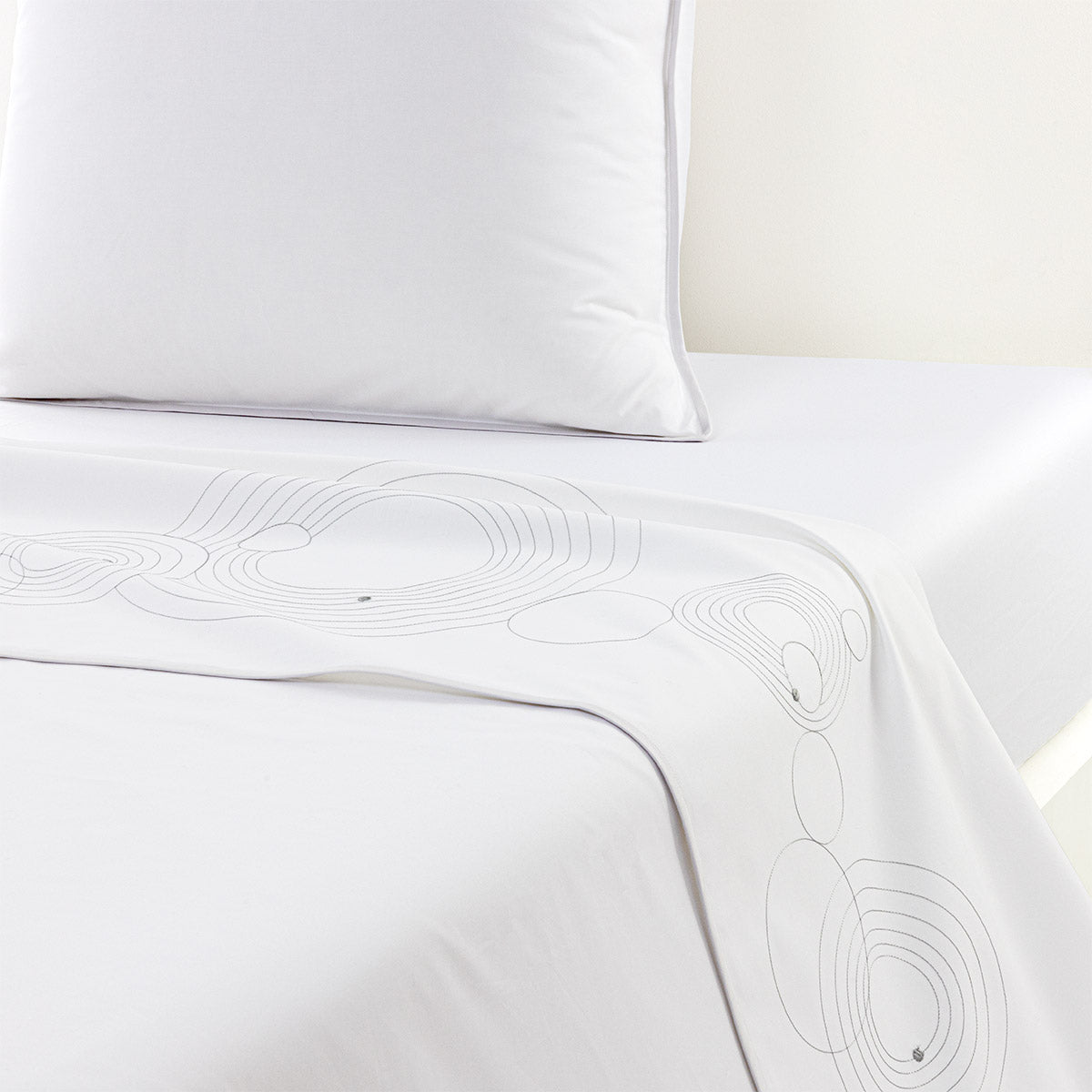 Draps Ondes - Blanc & Brume