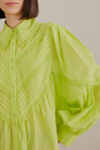 Chemise à manches longues Neon en coton - Vert