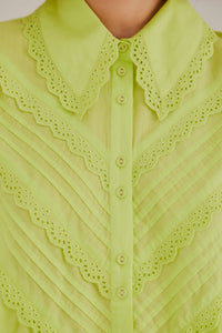 Chemise à manches longues Neon en coton - Vert