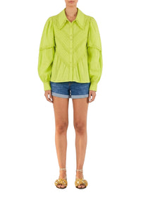 Chemise à manches longues Neon en coton - Vert