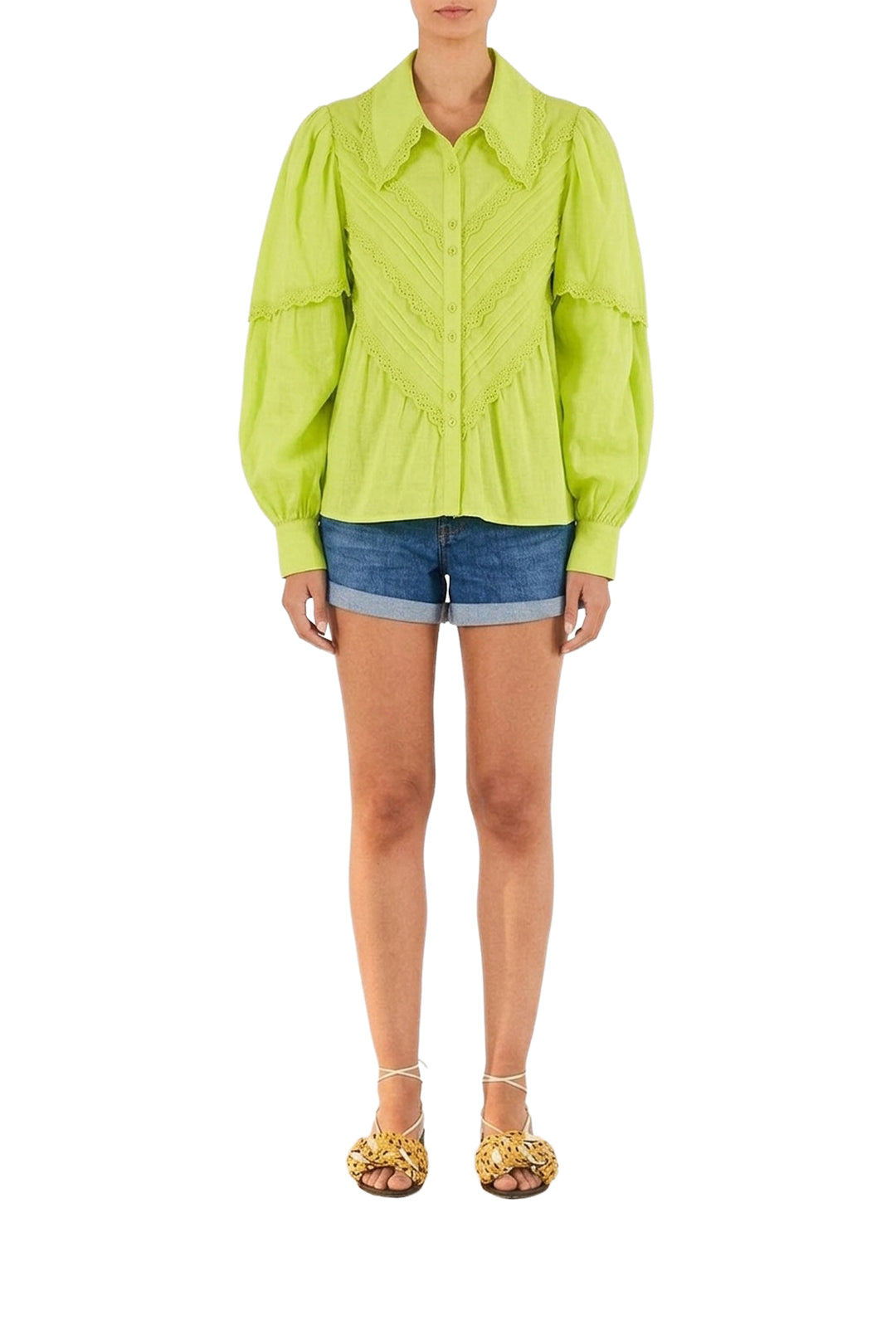 Chemise à manches longues Neon en coton - Vert