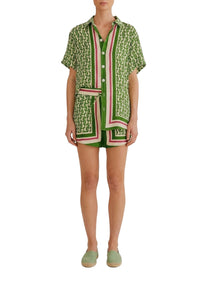 Short à motif d'ananas - Vert