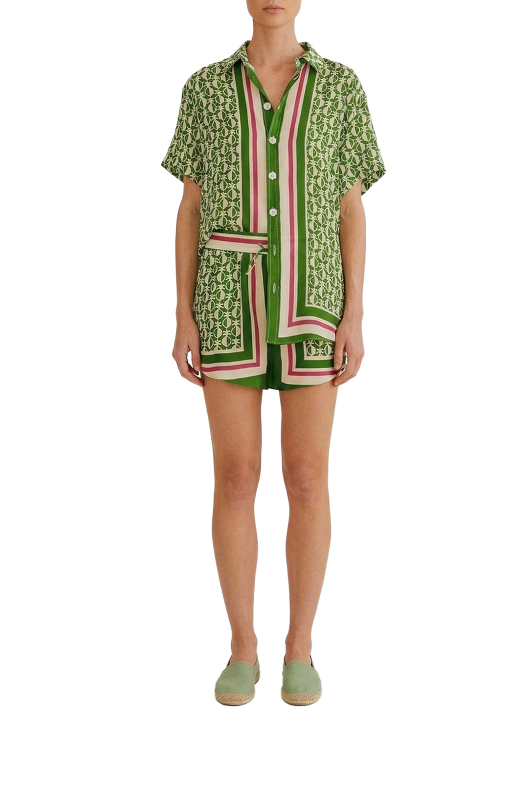 Short à motif d'ananas - Vert
