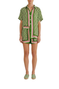 Pineapple Scarf Green Short - Pineapple Scarf Green