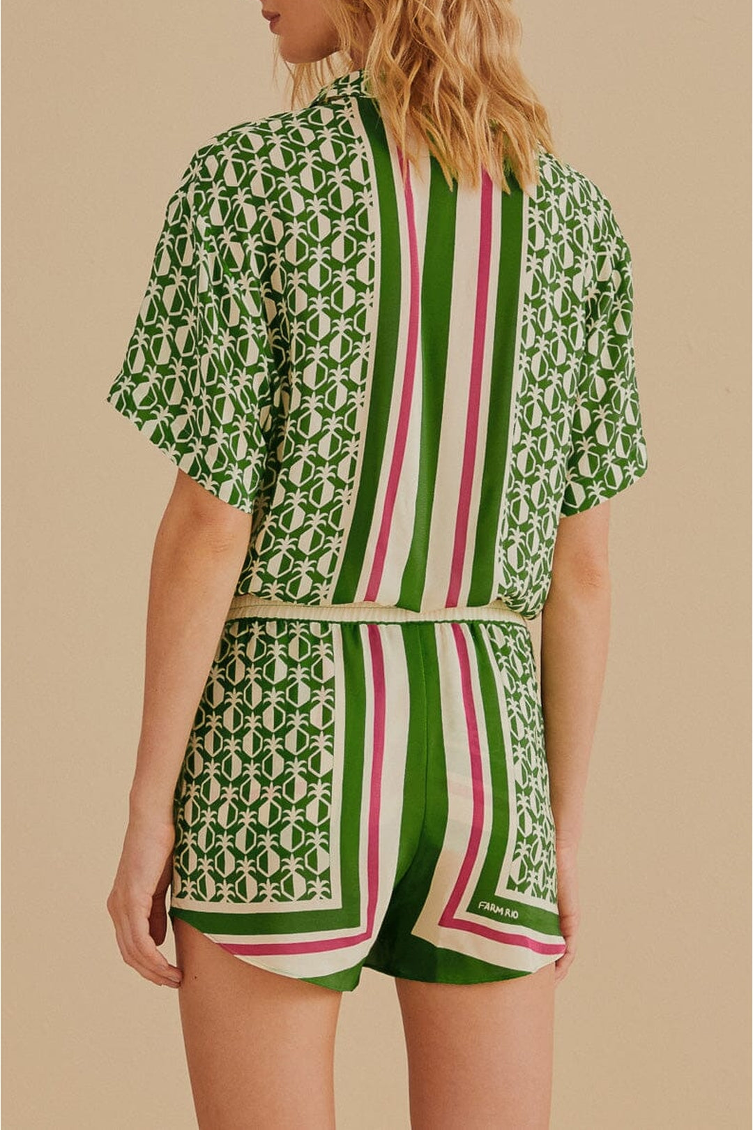 Short à motif d'ananas - Vert