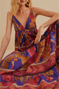 DJV_Forest Mosaic Blue Robes longues - Forest Mosaic Blue