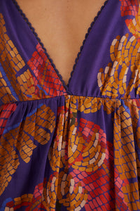 DJV_Forest Mosaic Blue Robes longues - Forest Mosaic Blue