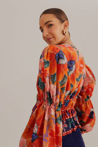 NEW_Marias Floral Orange Chemises & Blouses - Marias Floral Orange