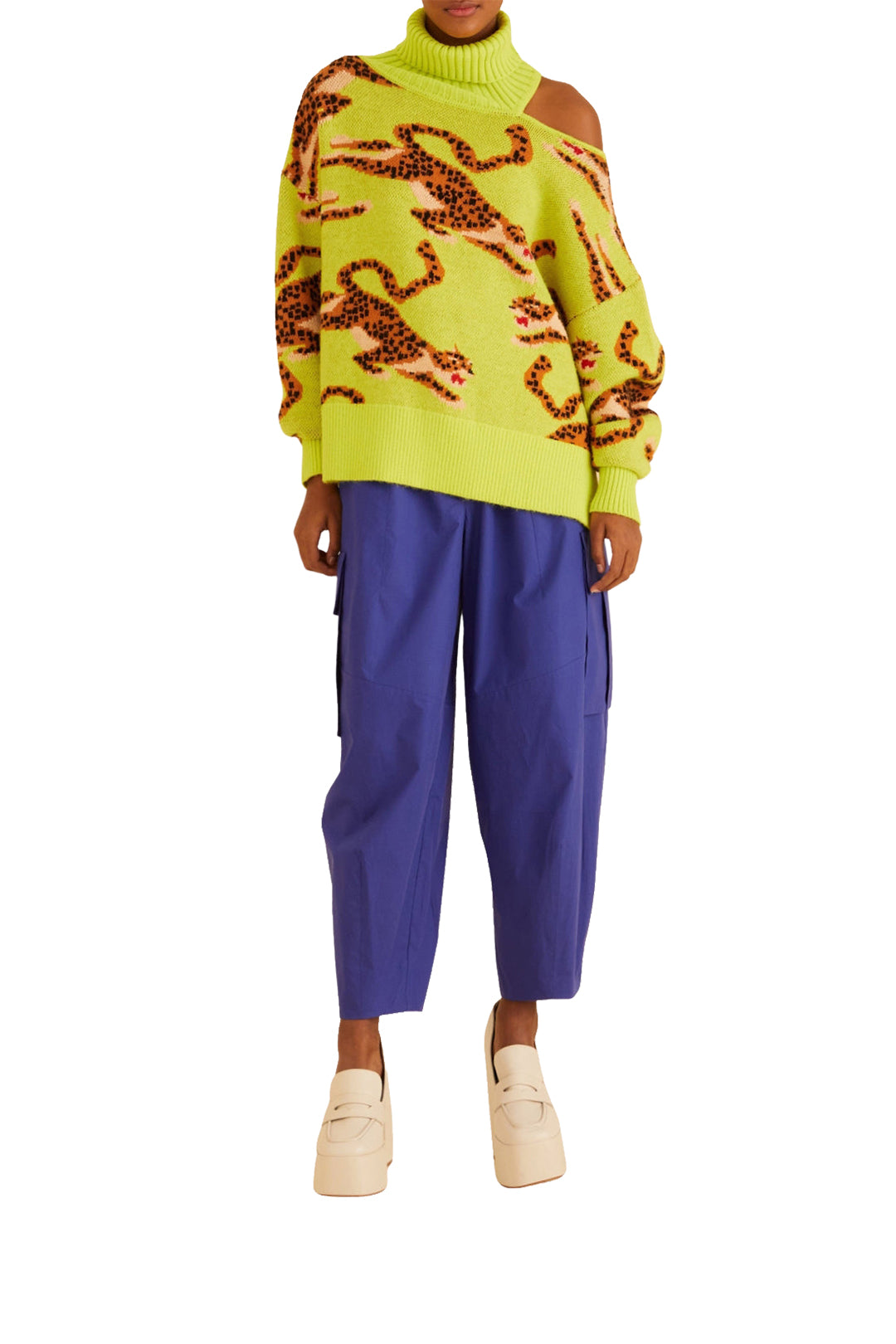 Cotton cargo trousers - Blue