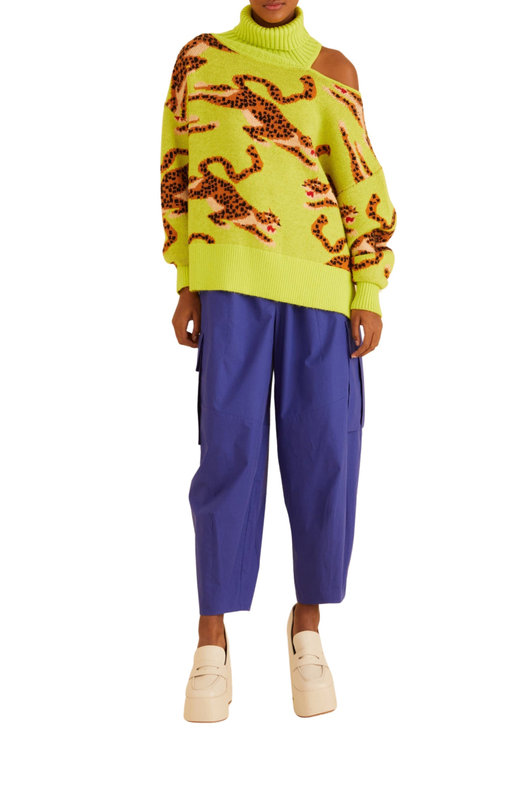 Pantalon Cargo en coton - Bleu