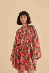 NEW_Pineapple Bloom Red Robes courtes - Pineapple Bloom Red