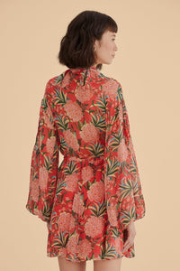 NEW_Pineapple Bloom Red Robes courtes - Pineapple Bloom Red