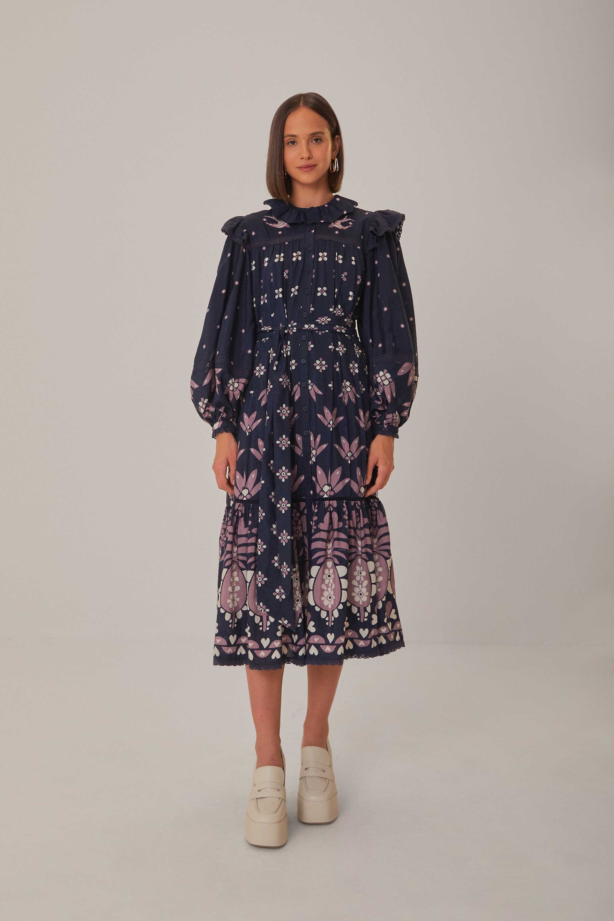 NEW_Martina Dark Blue Robes midi - Martina Dark Blue